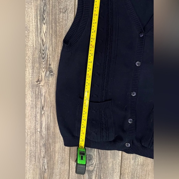 Vintage Navy Blue Tabi Button Up Sweater Vest size XL - Picture 4 of 5